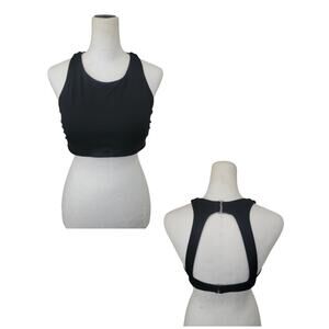 Athleta‎ Maldives Bra Cup Bikini Top Womens Size 34 B/C Black Underwire UPF